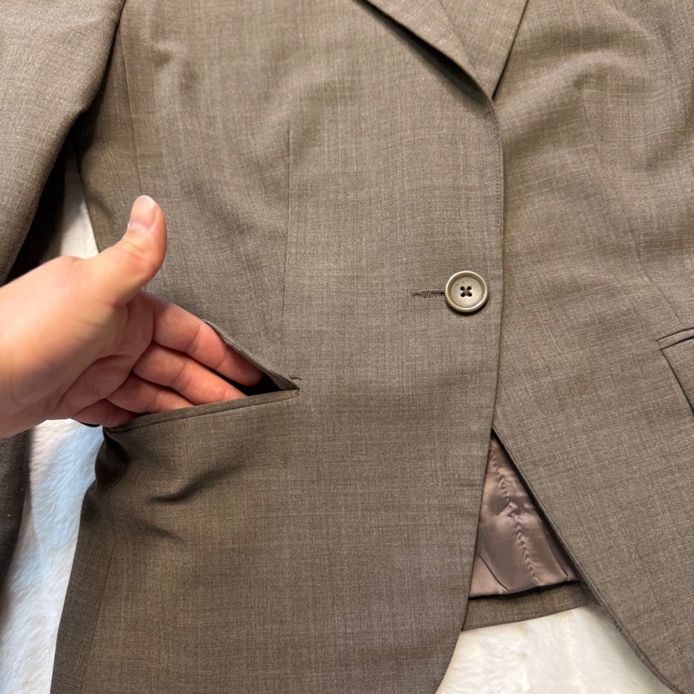 Express Design Studio Brown Single Button Tailore… - image 6